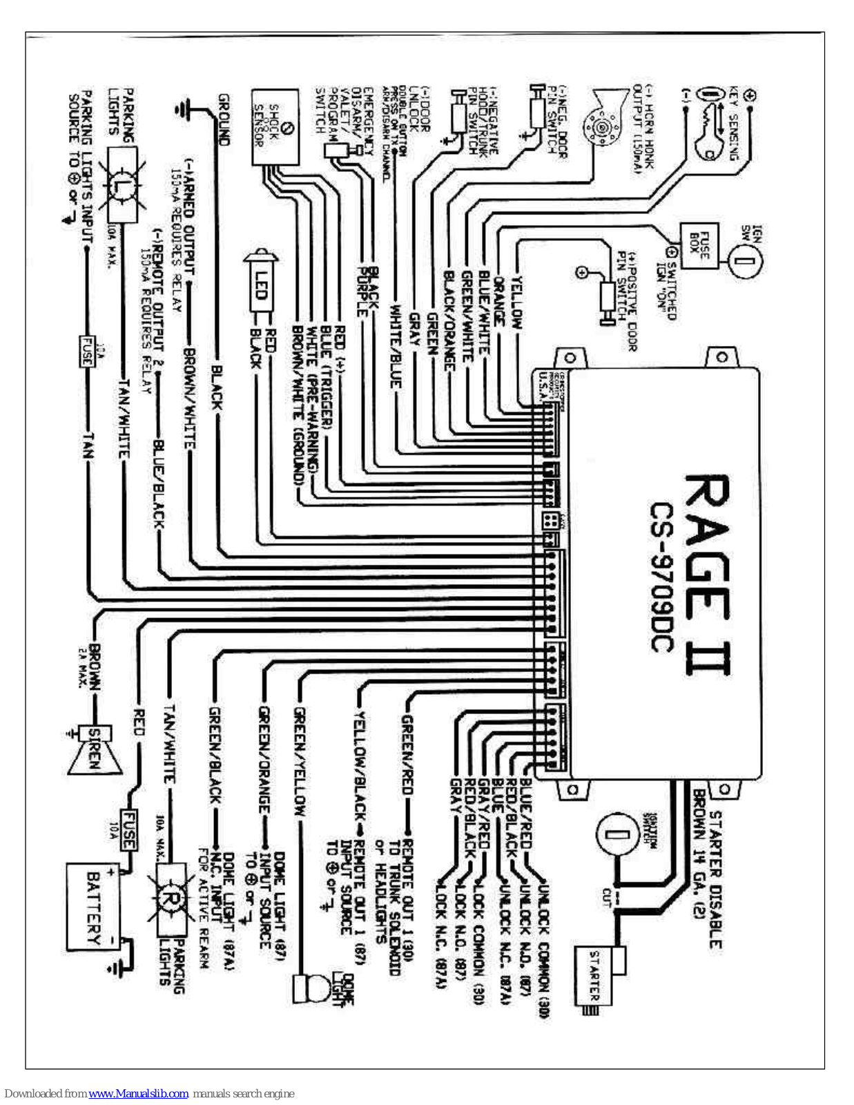 CrimeStopper CS-9709DC Wiring Diagram