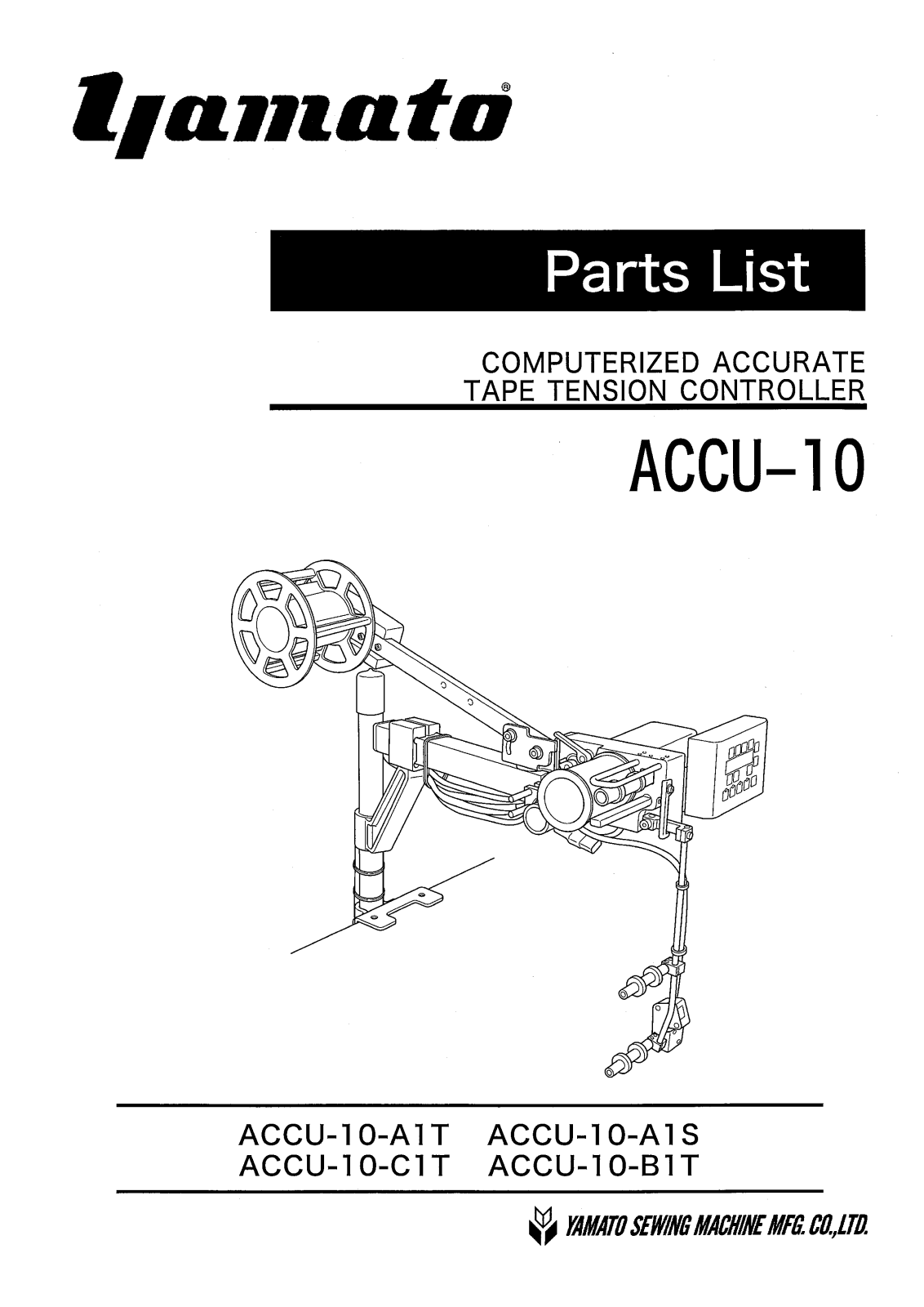 Yamato ACCU-10-A1T, ACCU-10-A1S, ACCU-10-C1T, ACCU-10B1T Parts List