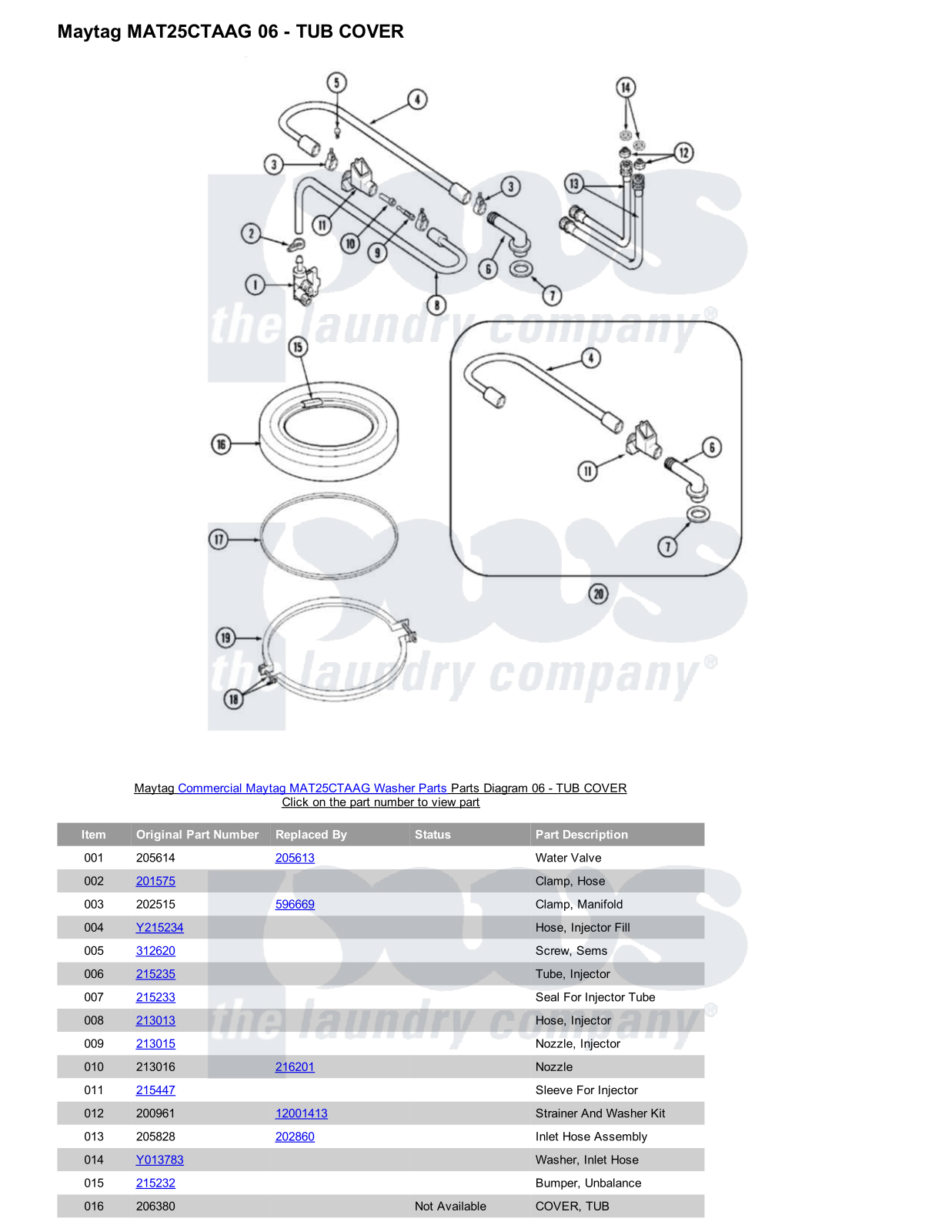 Maytag MAT25CTAAG Parts Diagram