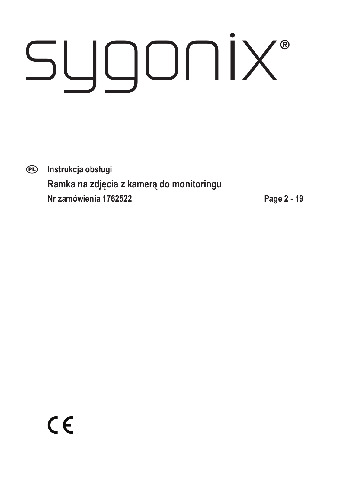 Sygonix 1762522 Operating instructions