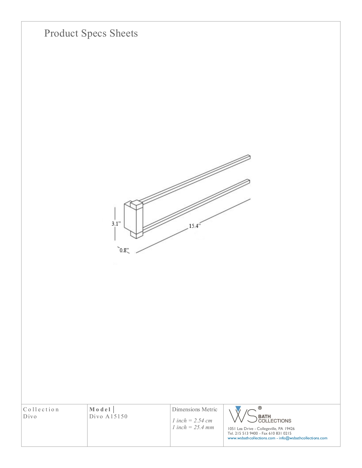 WS Bath Collections WSO3404 Specifications - ManualMachine.com
