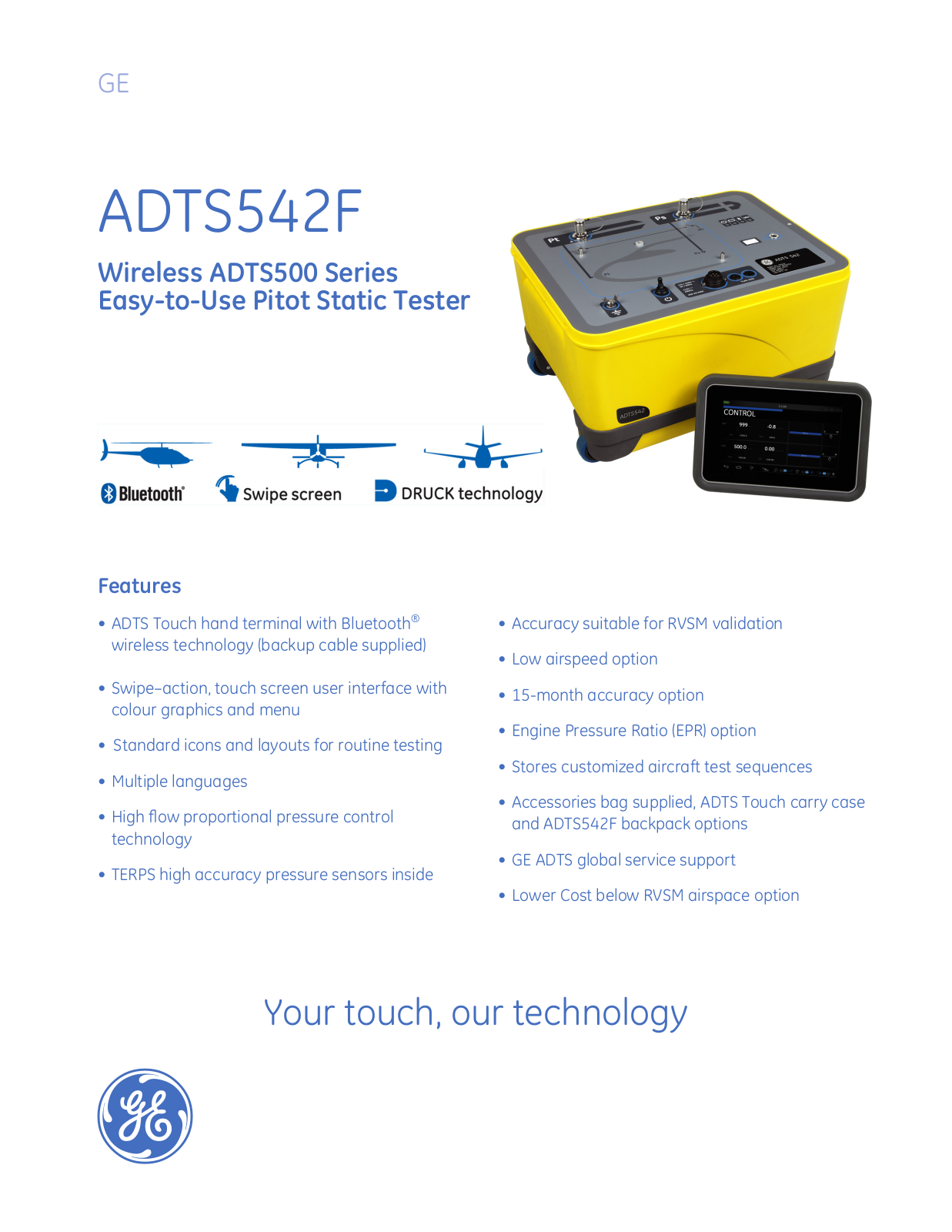 Druck ADTS542F Specifications