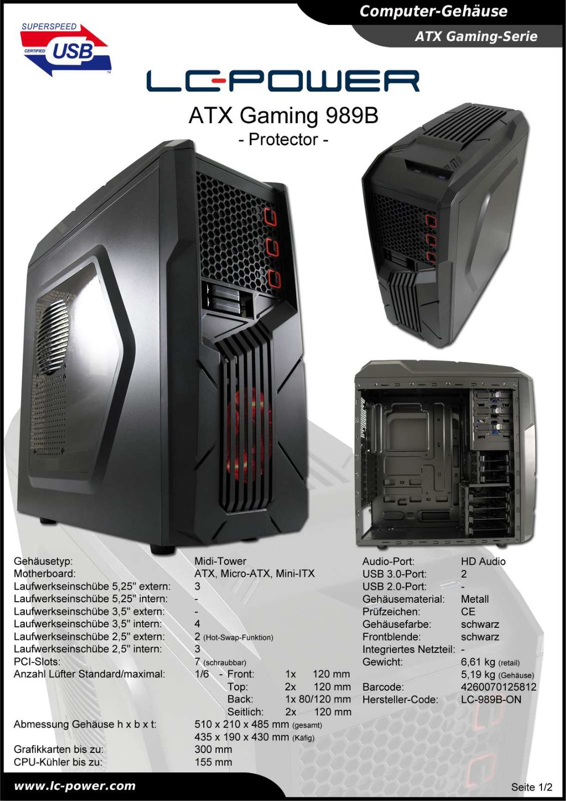 LC-Power LC-989B-ON User Manual