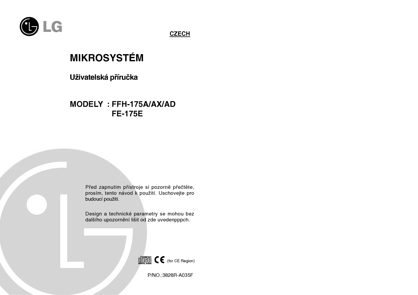 Lg FFH-175A, FFH-175AX, FFH-175AD, FFH-175E User Manual