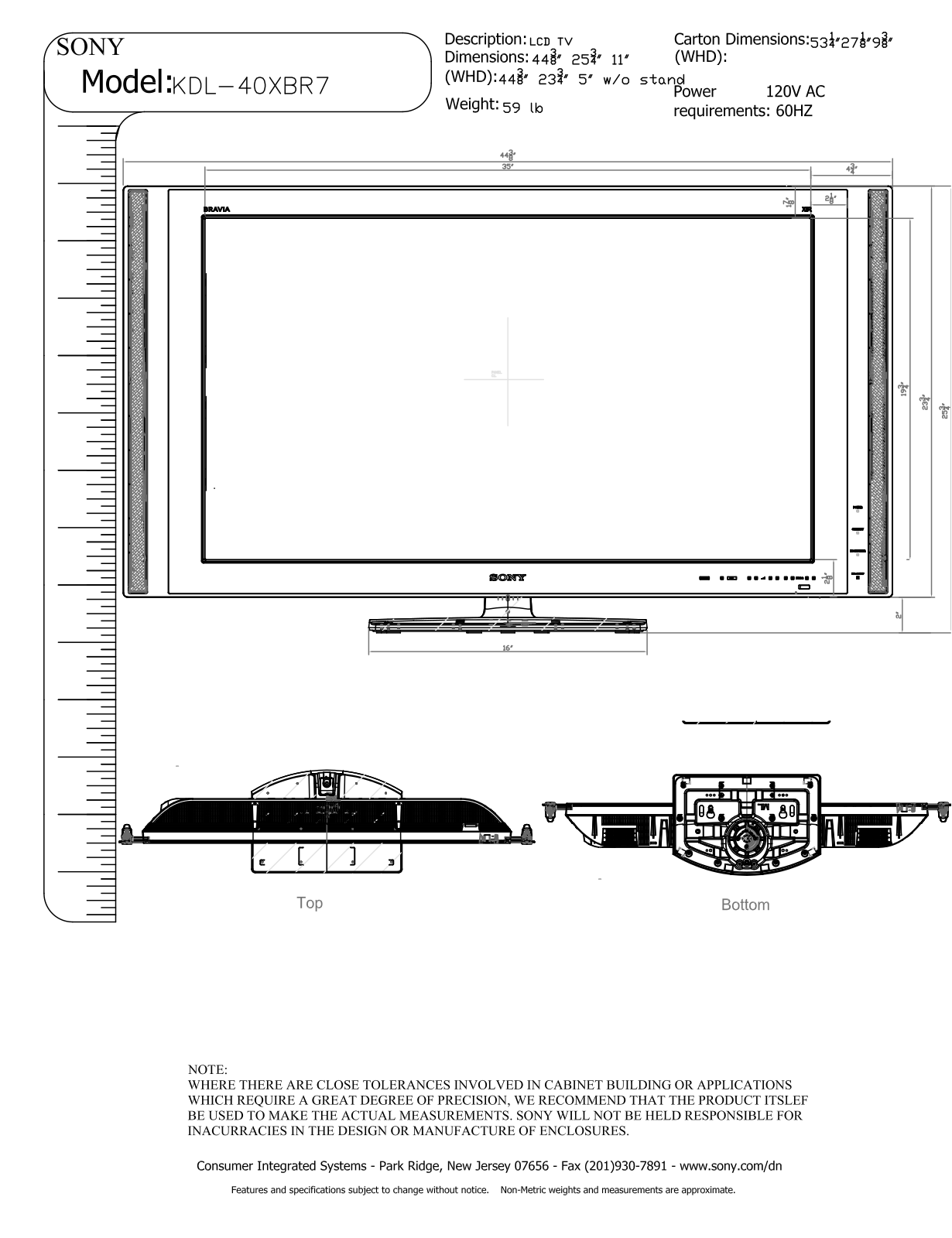 Sony KDL-40XBR7 SCHEMATICS