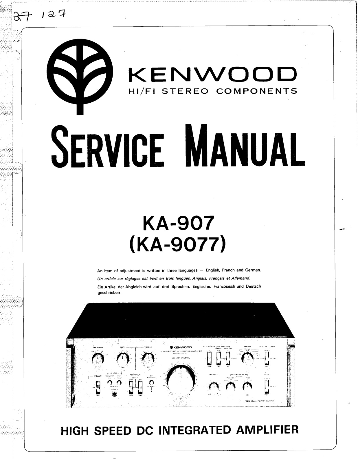 Kenwood KA-9077 Service manual