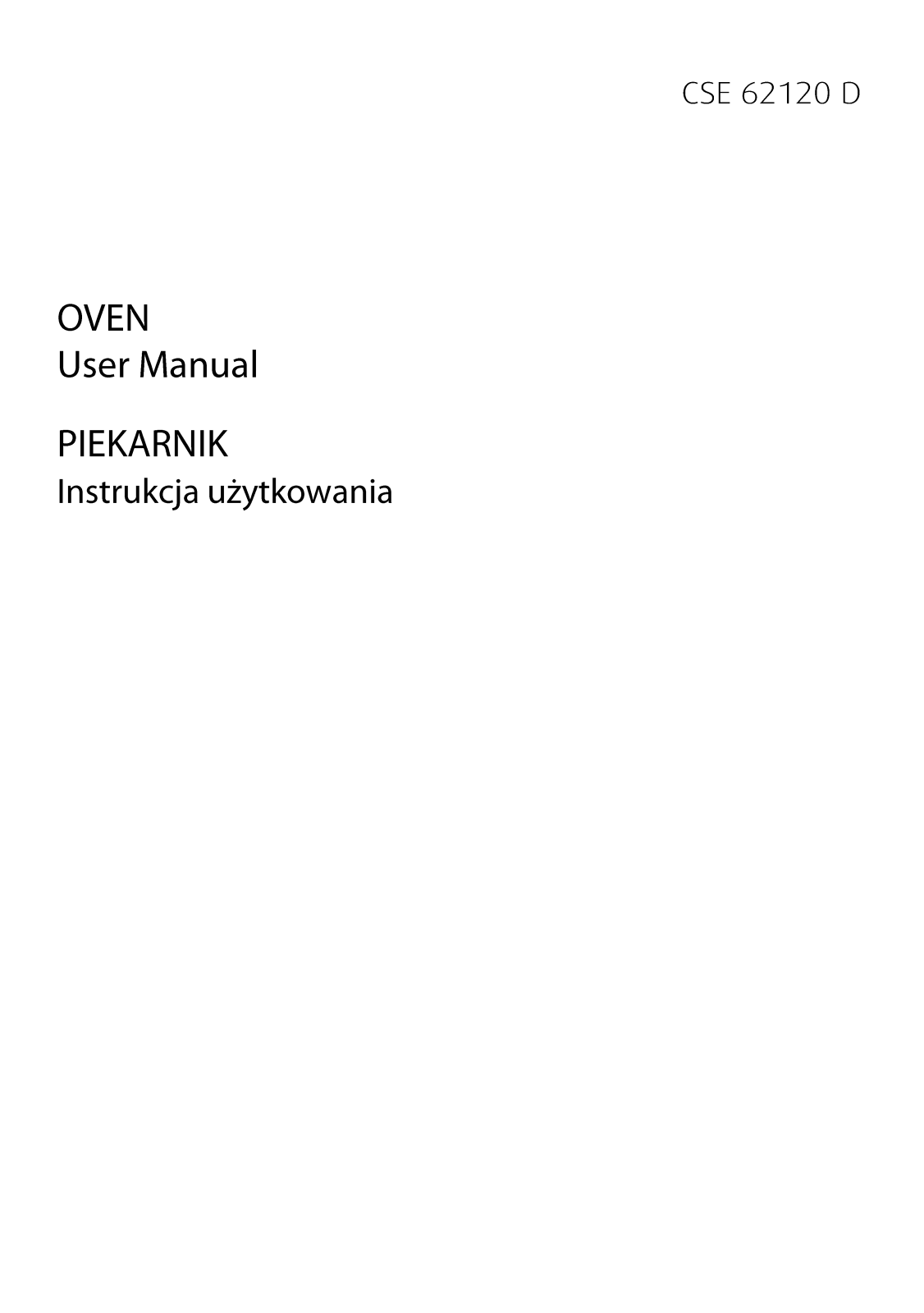 Beko CSE 62120 DX Operating Instructions