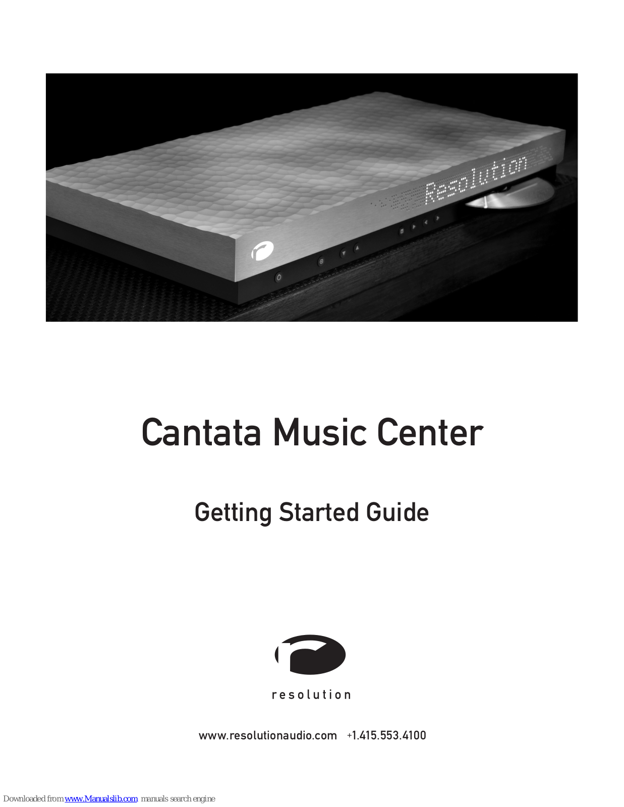 Resolution Cantata Getting Started Manual