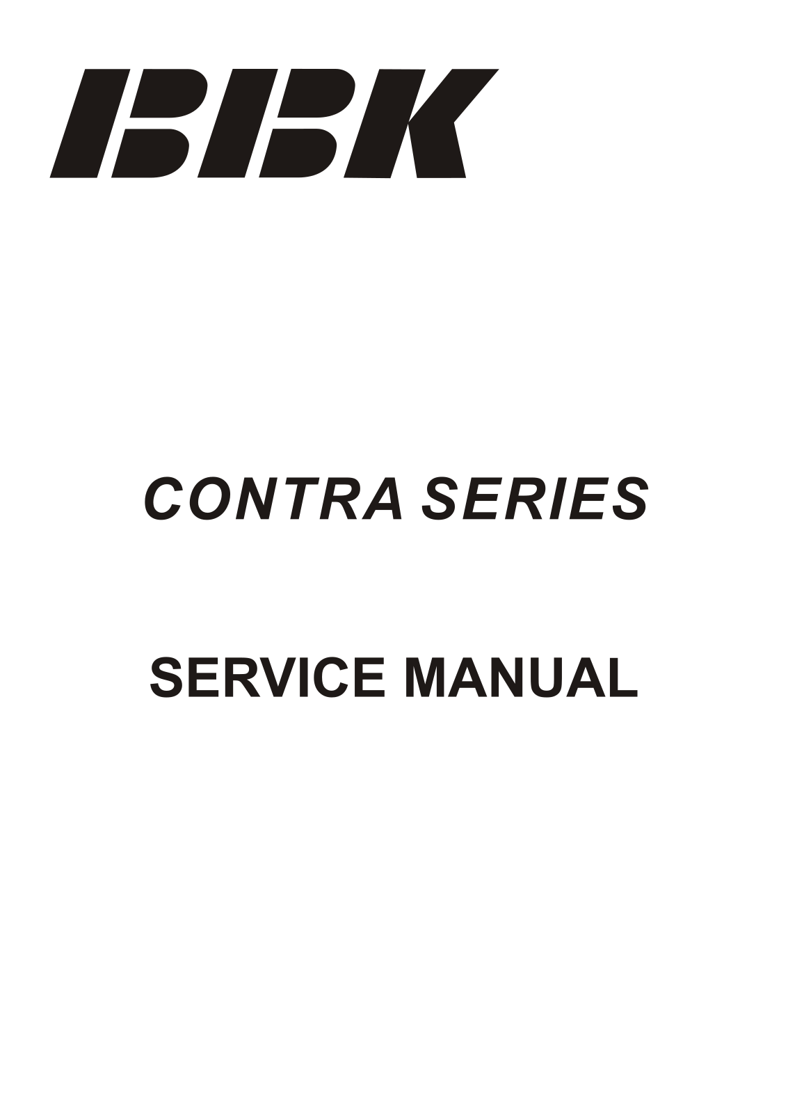 BBK CONTRA Service Manual