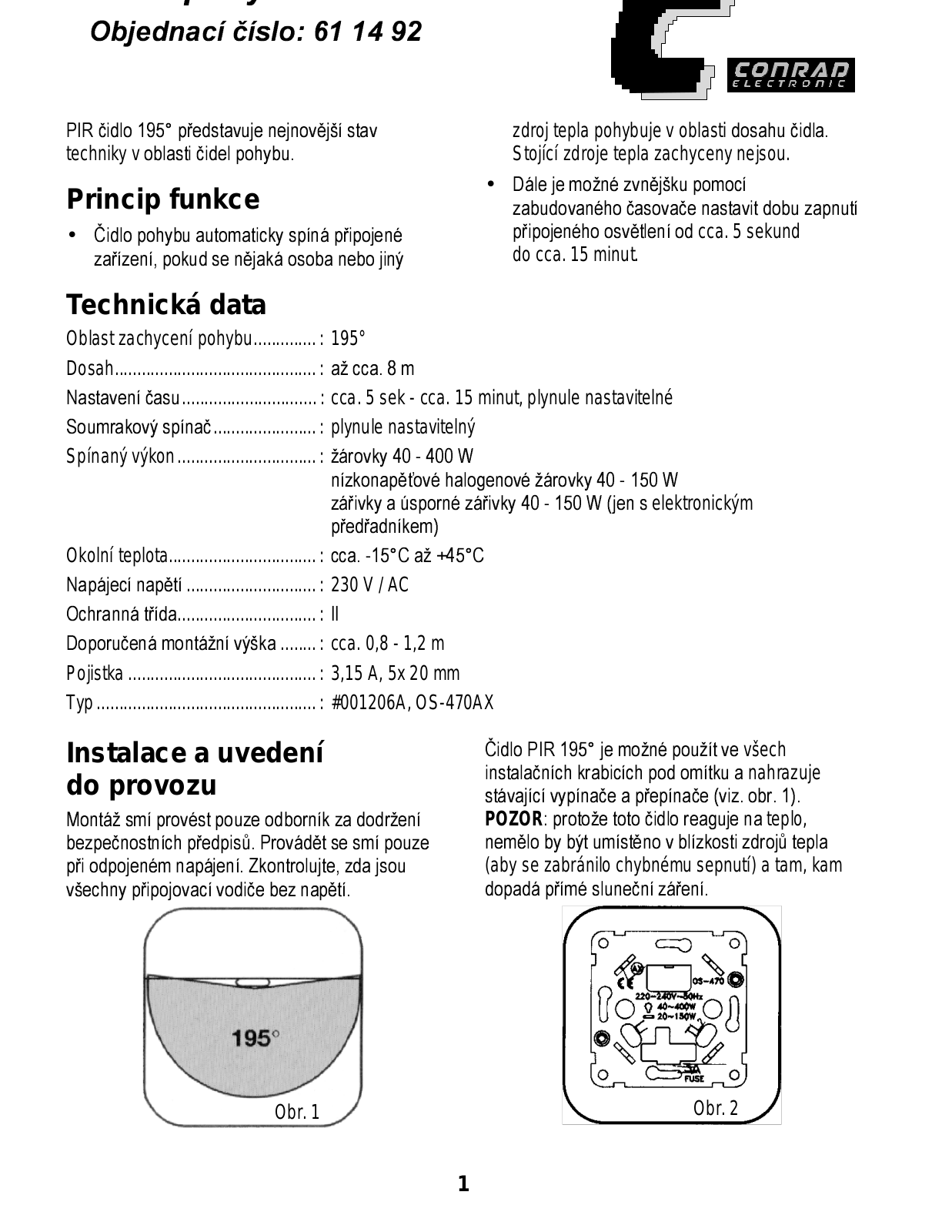 GEV 61 14 92 User Manual