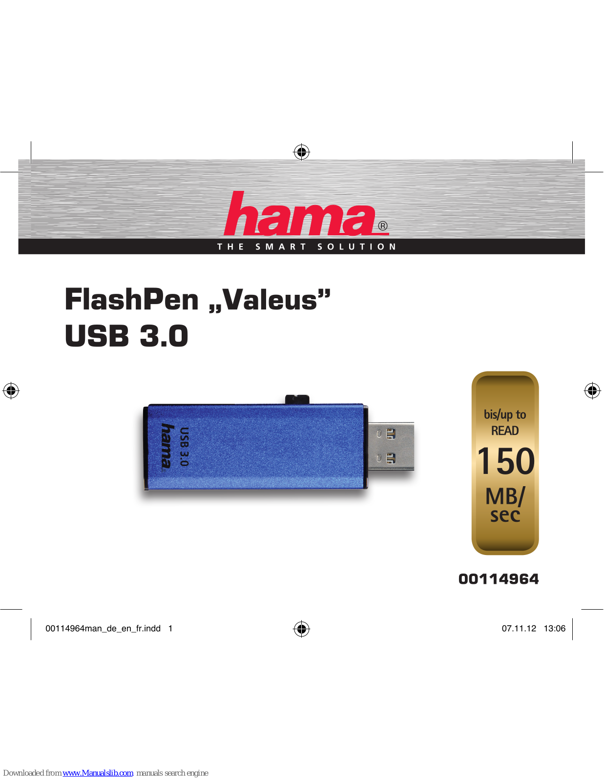 Hama Valeus FlashPen, Valeus FlashPen USB 3.0 Operating Instruction - ManualMachine.com