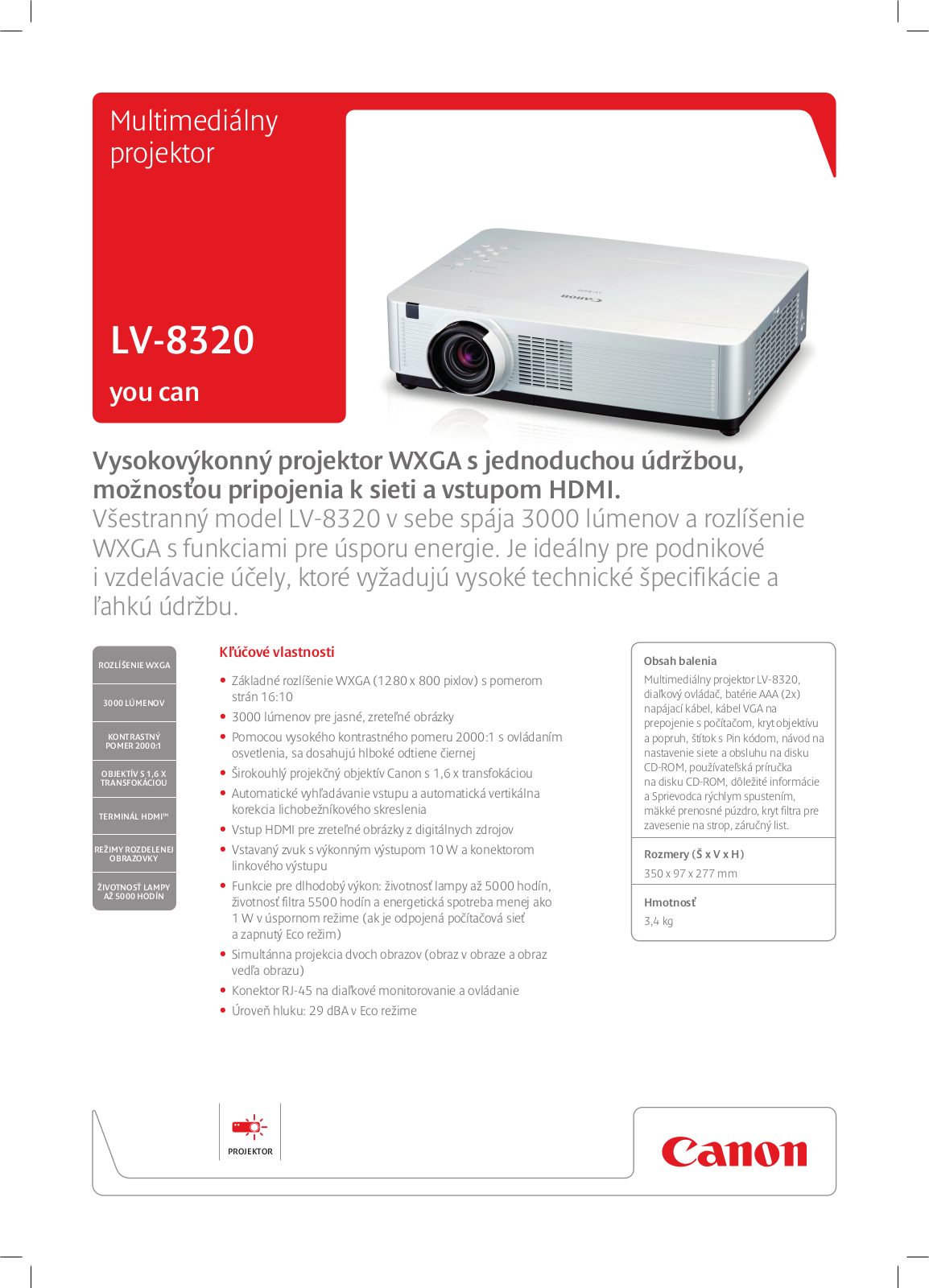 Canon LV-8320 BROCHURE