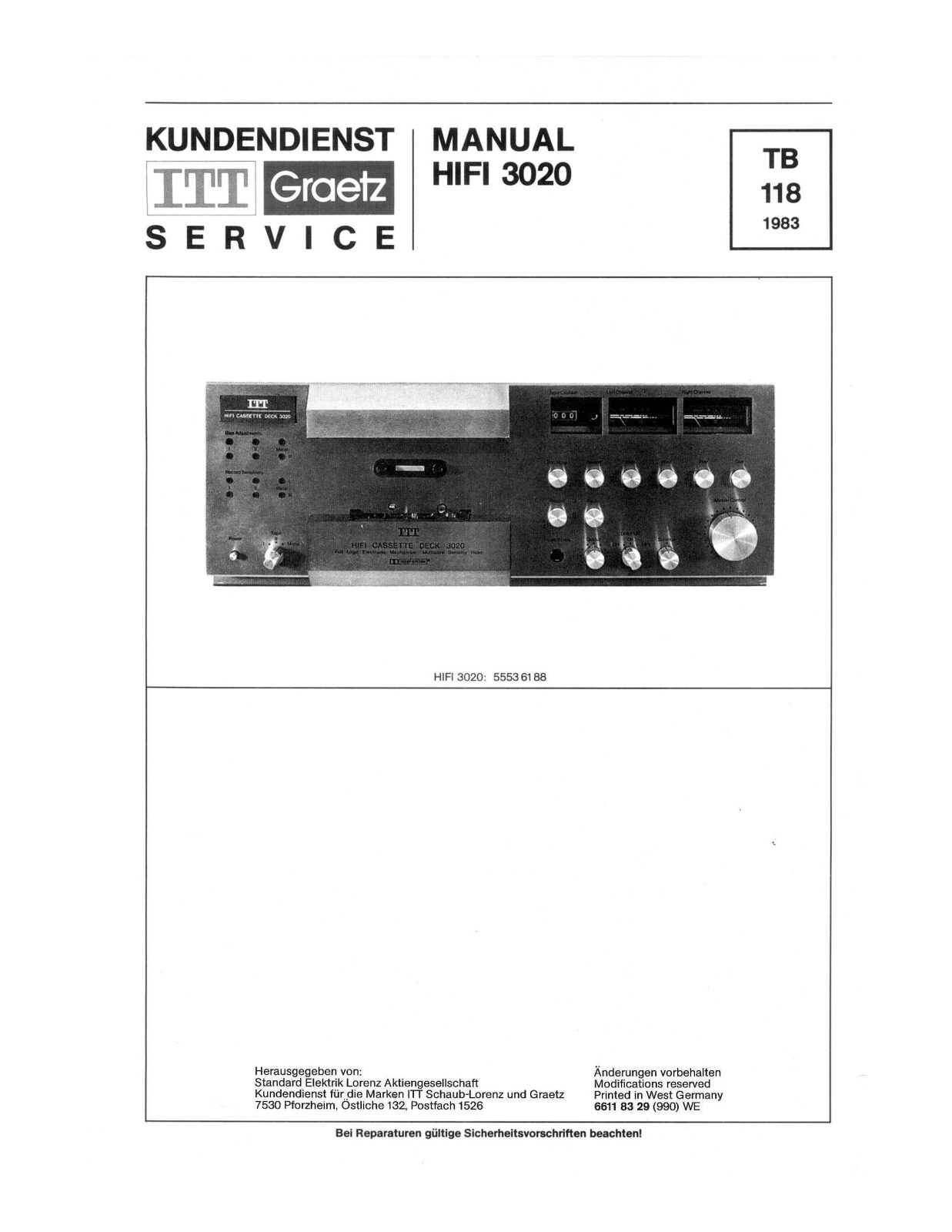 ITT 3020 Service Manual