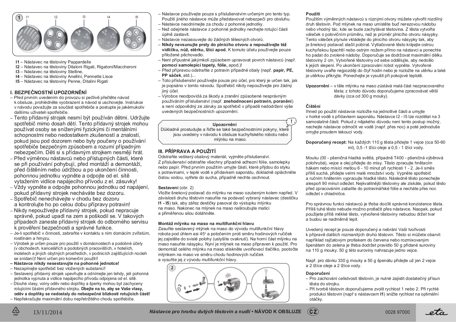 ETA 0028 97000 User Manual