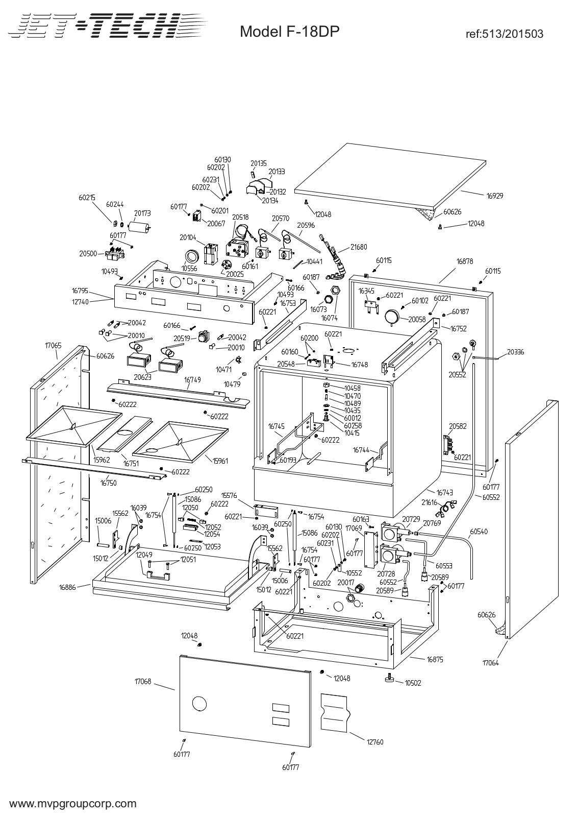 Jet Tech F-18DP Parts List