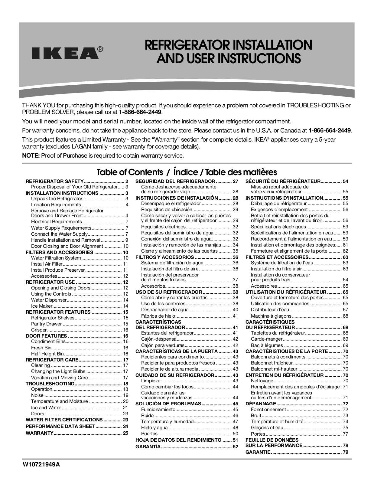 Ikea IX5BBEXDS Use & Care Guide