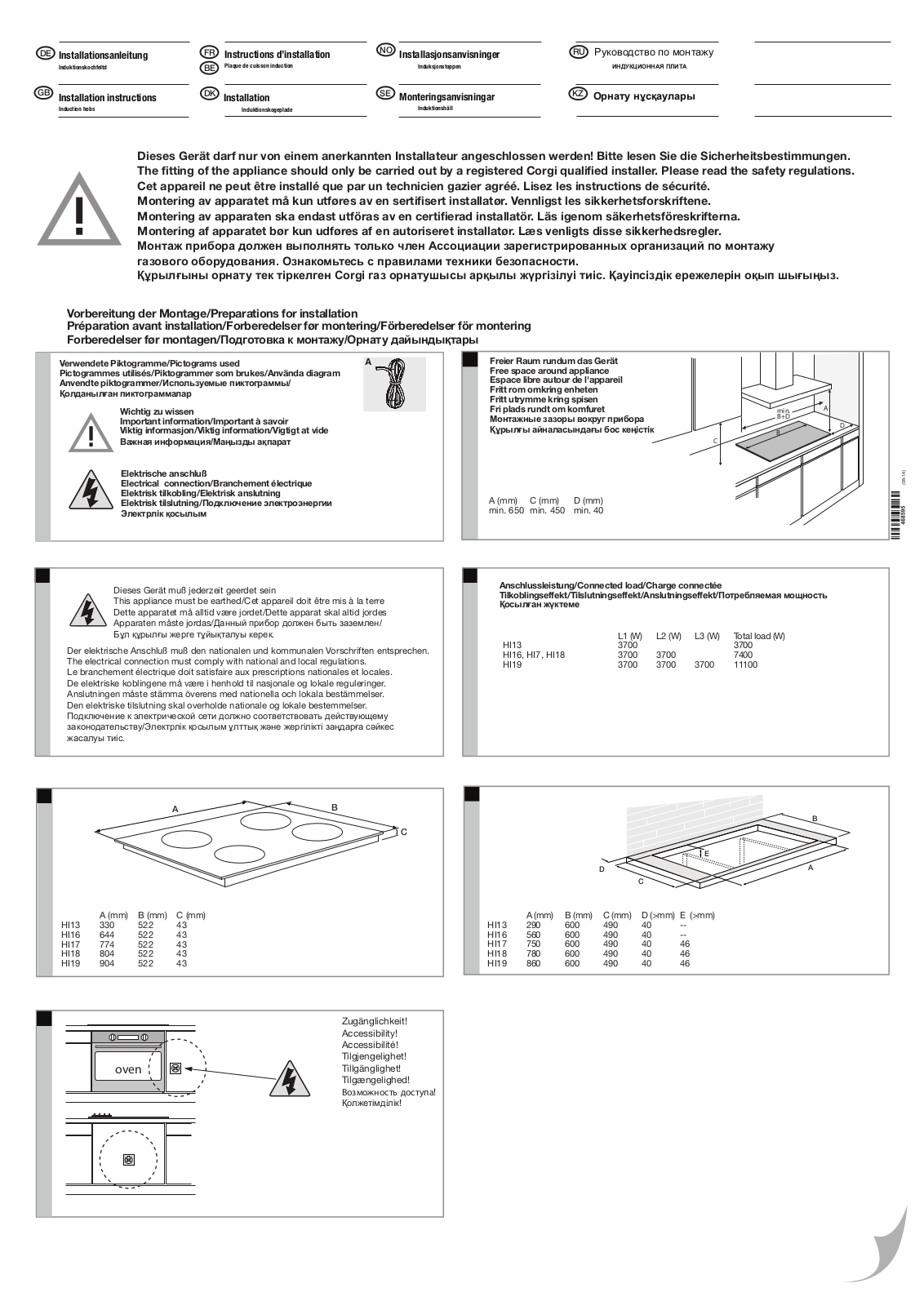 ASKO HI1355G, HI1995G Installation Guide