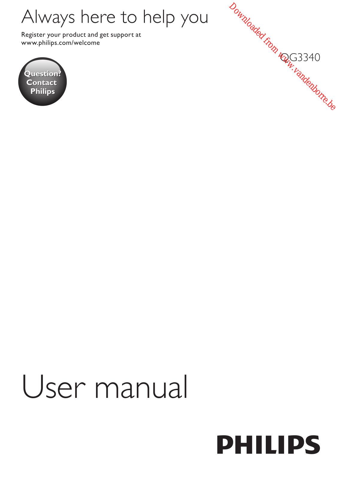 PHILIPS QG3340 User Manual