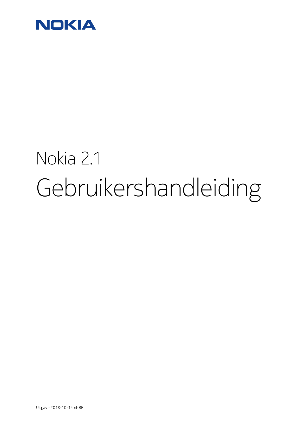 NOKIA 2.1 User Manual