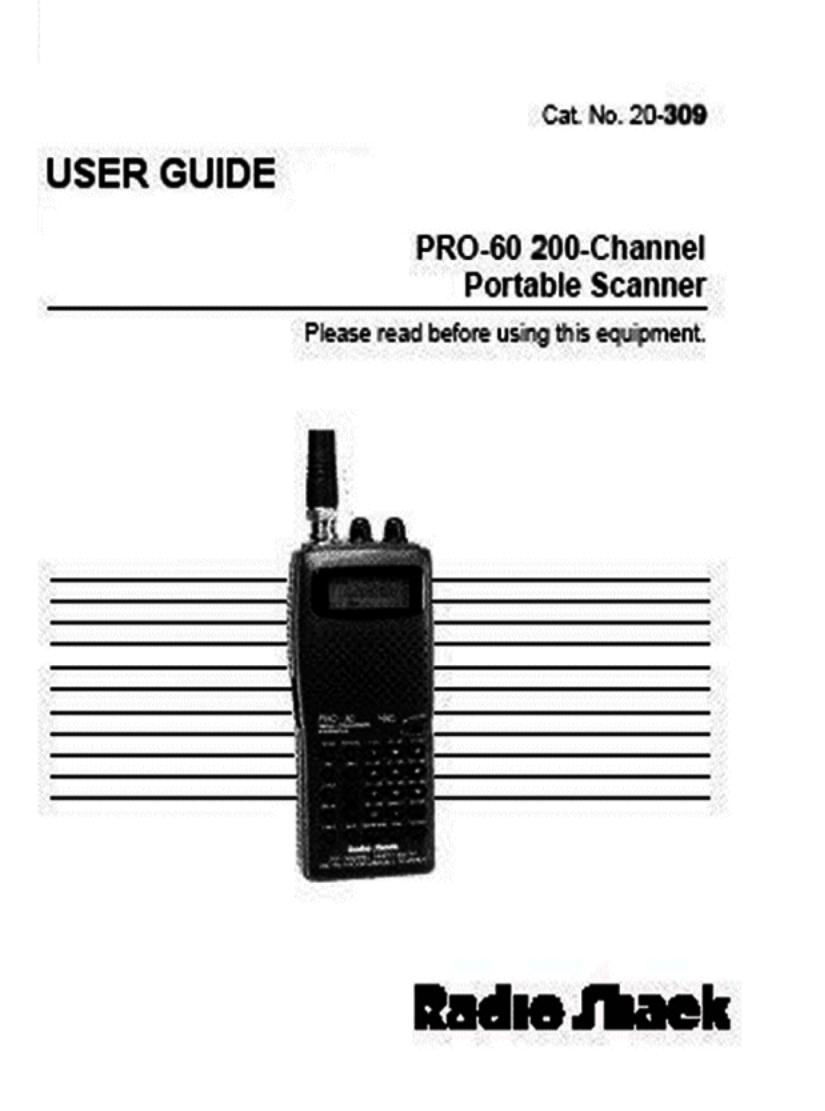 RadioShack PRO-60 Owner Manual