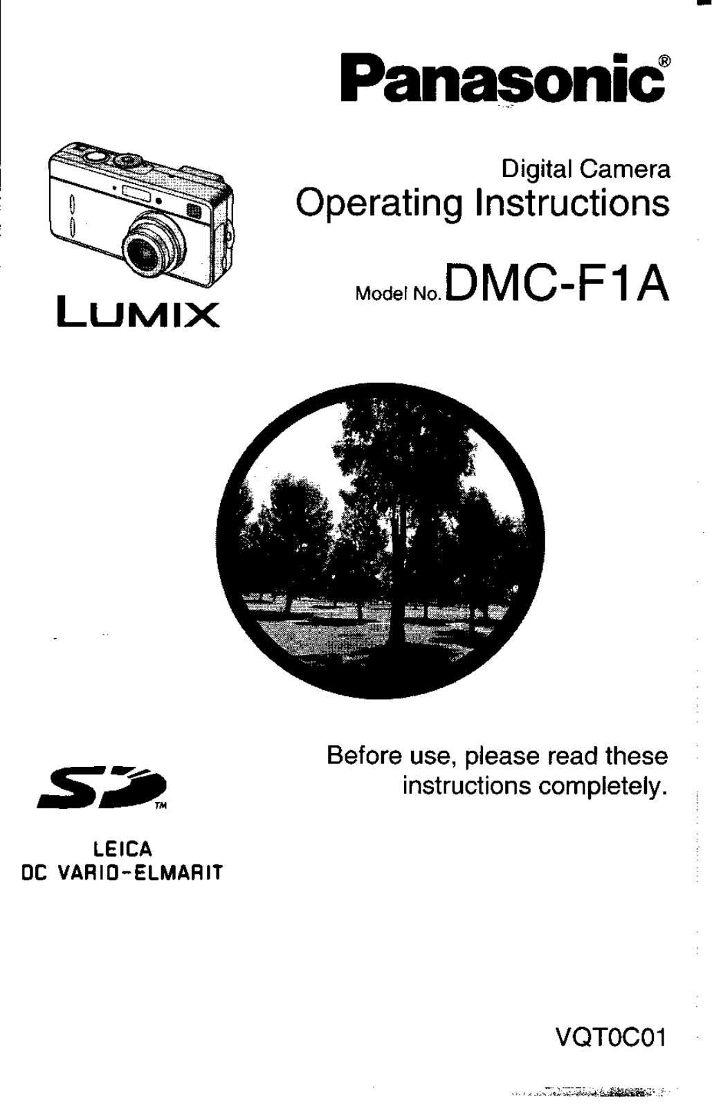 Panasonic DMC-F1A User Manual