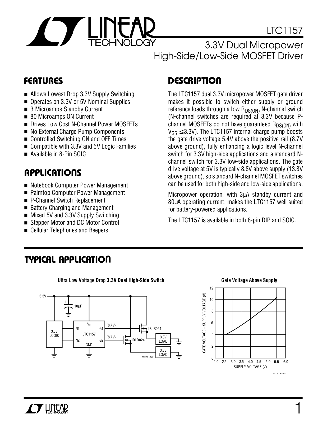 Linear Technology LTC1157 Datasheet