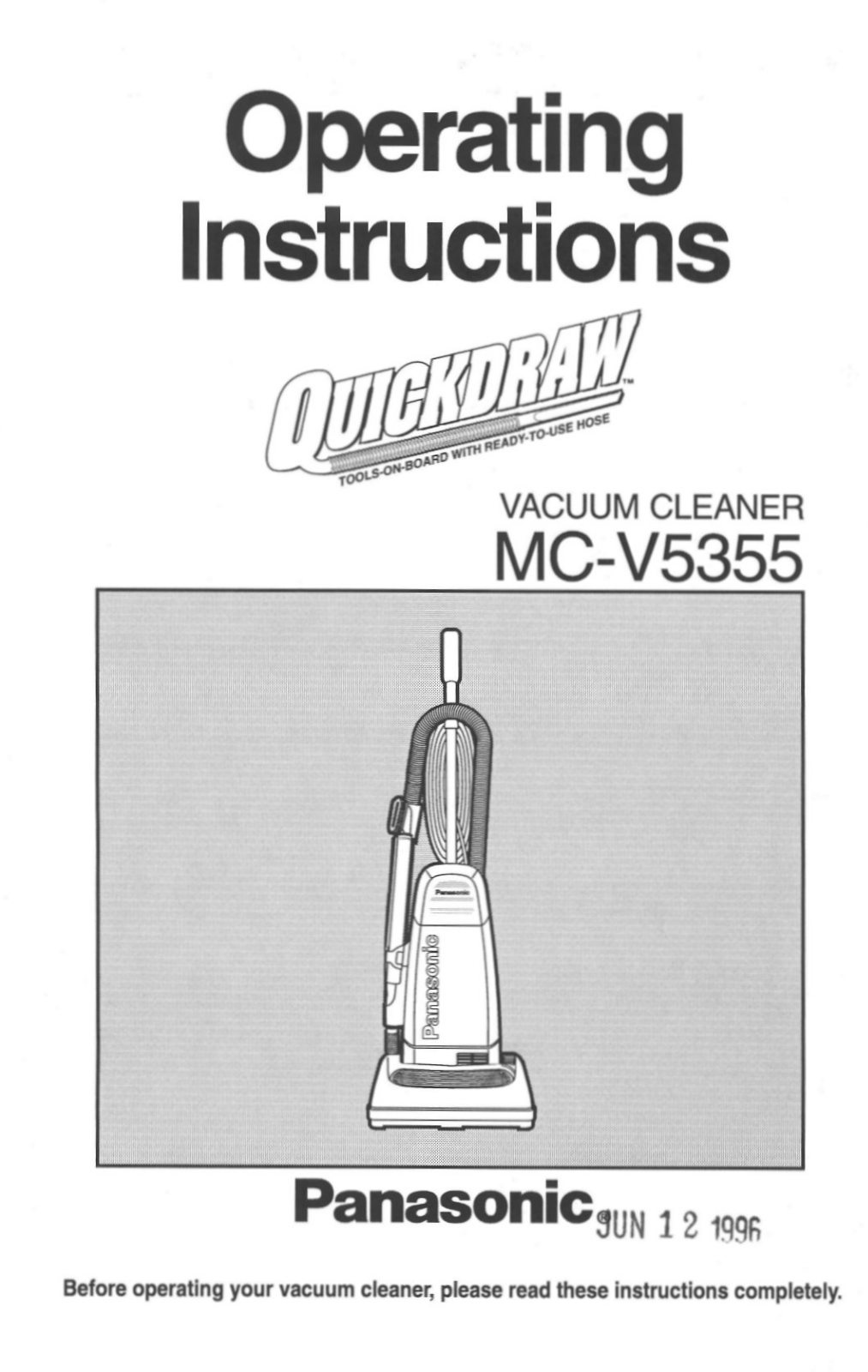 Panasonic MC-V5355 User Manual