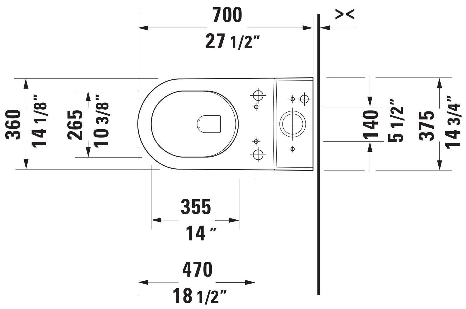 Duravit DRV2114 Dimensions - ManualMachine.com