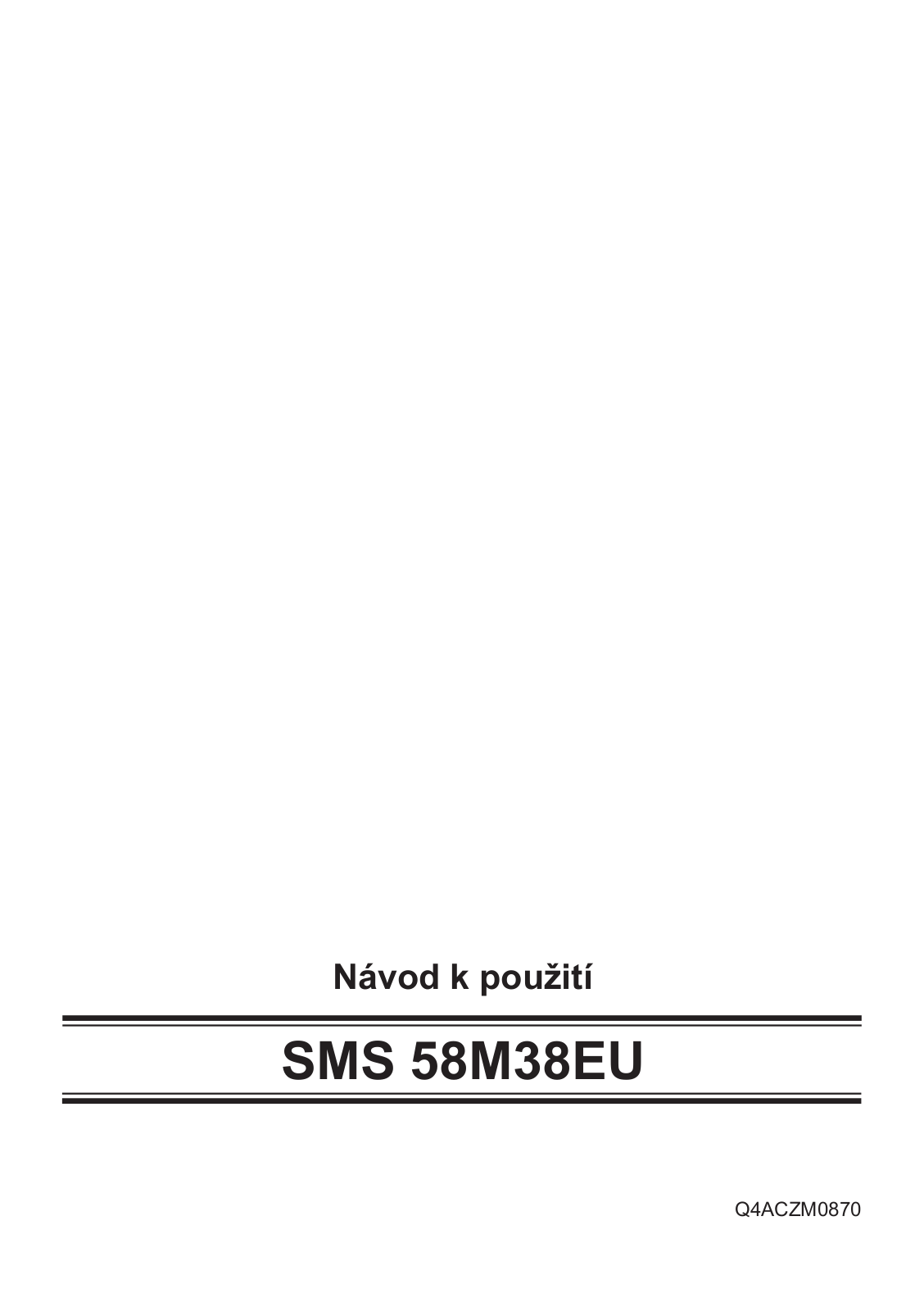 Bosch SMS58M38EU User Manual