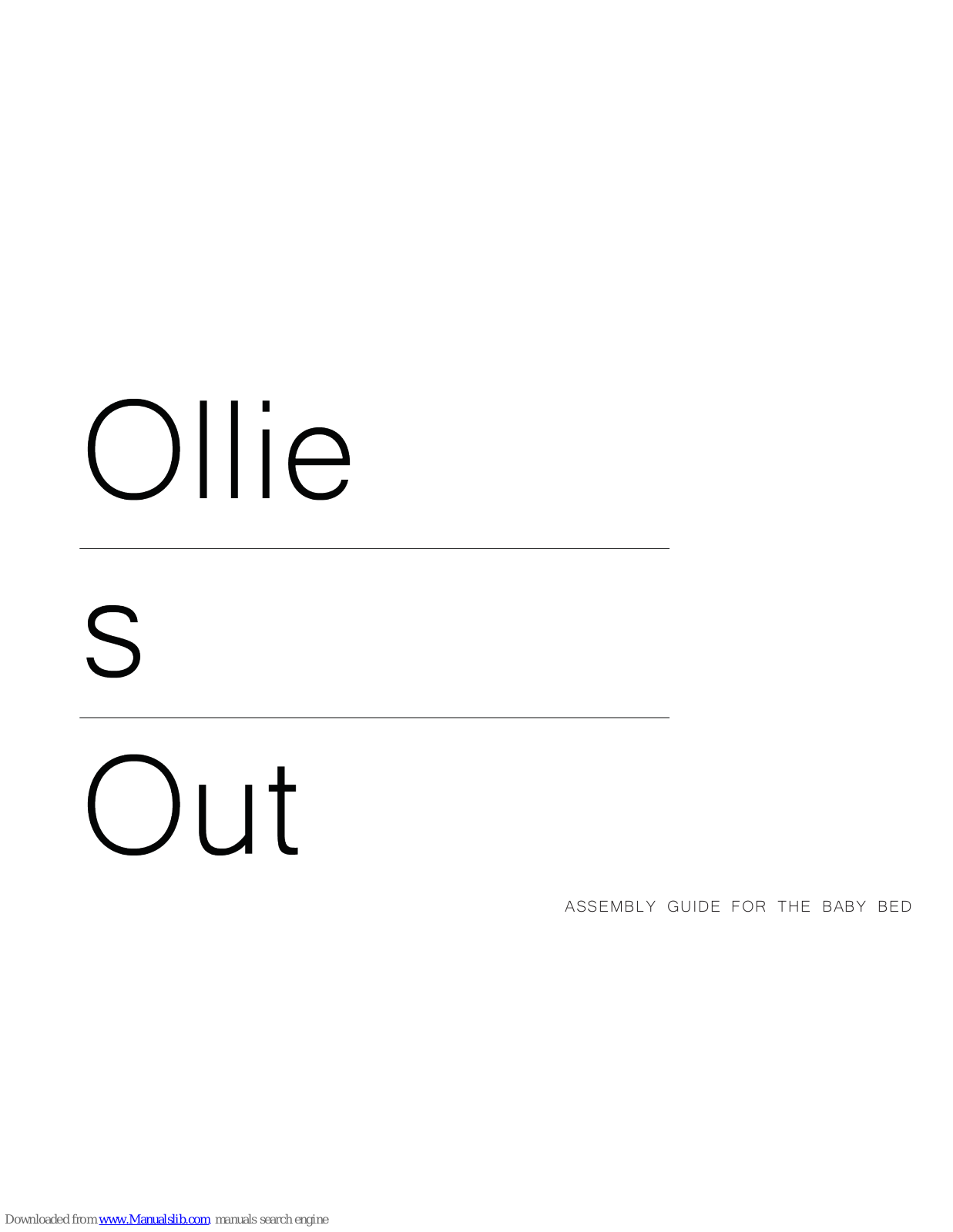 Olliesout 1411094 Assembly  Manual