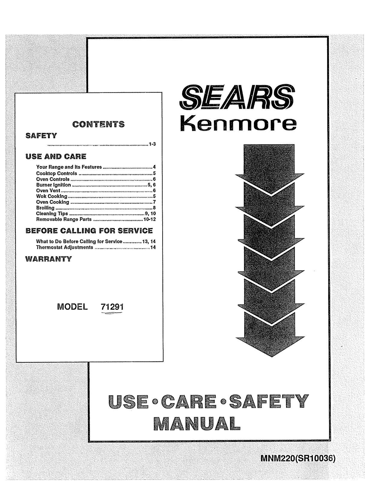 Kenmore 9117129183, 9119321192 Owner’s Manual