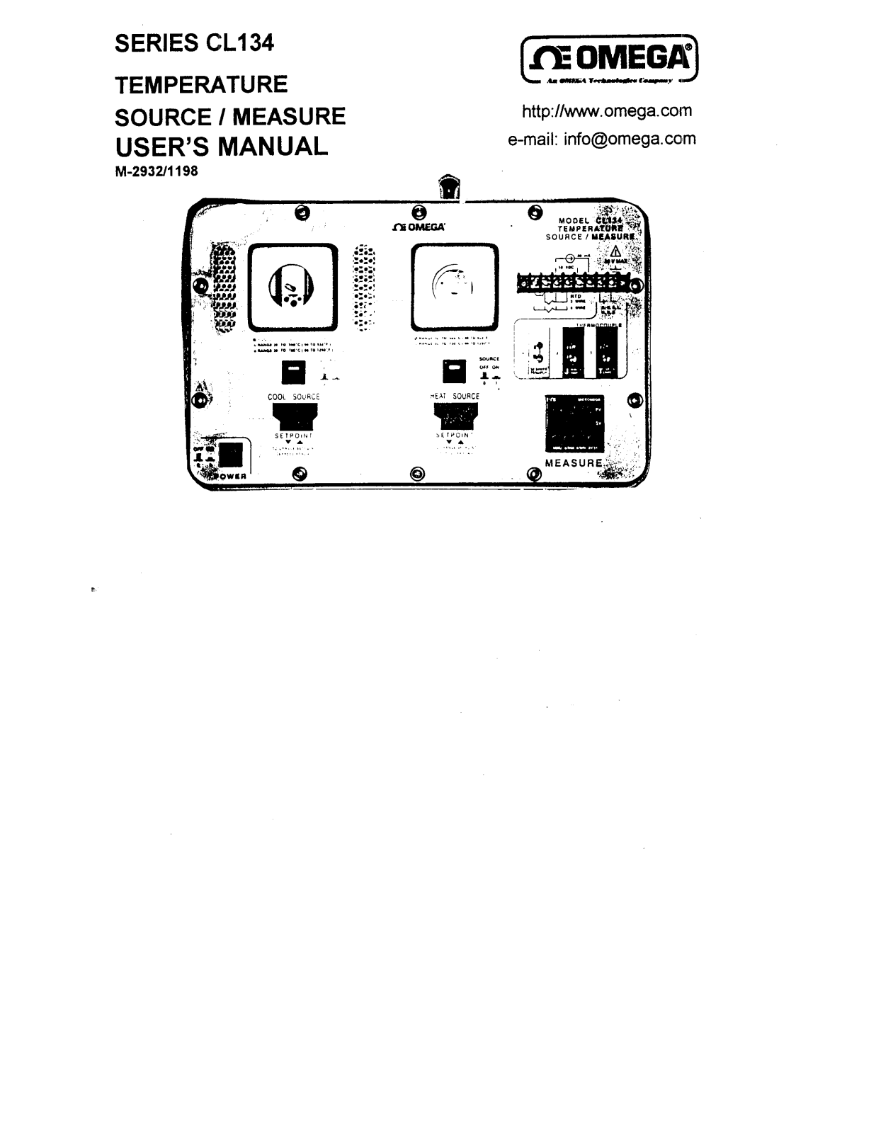 Omega Products CL134 Installation  Manual