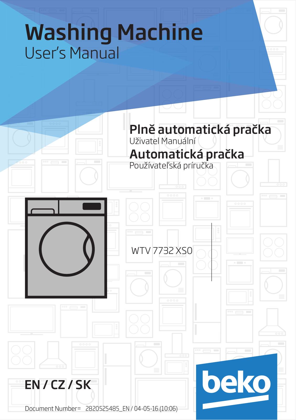 Beko WTV 7732 XS0 Operating Instructions