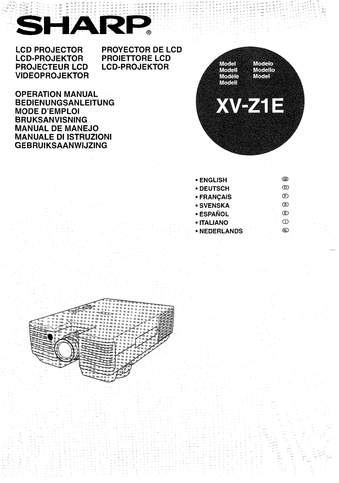 Sharp XV-Z1E User Manual