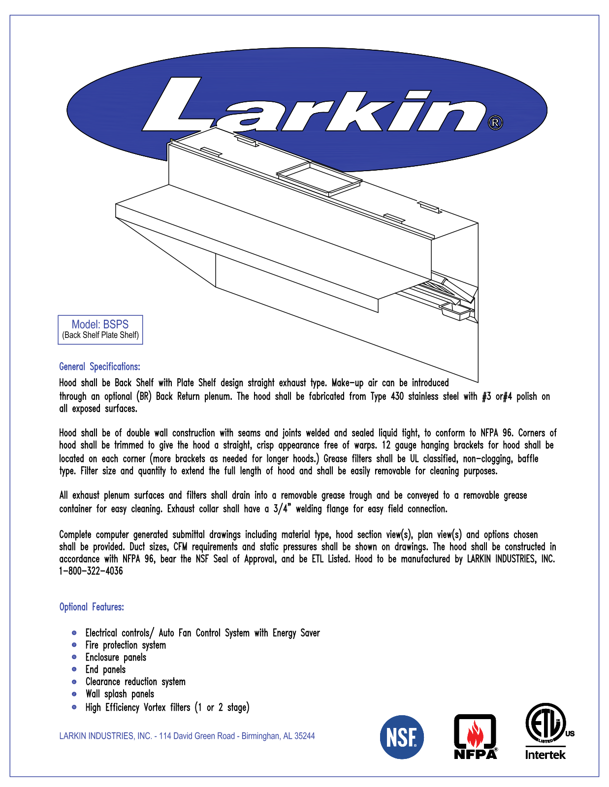 Larkin BSPS User Manual