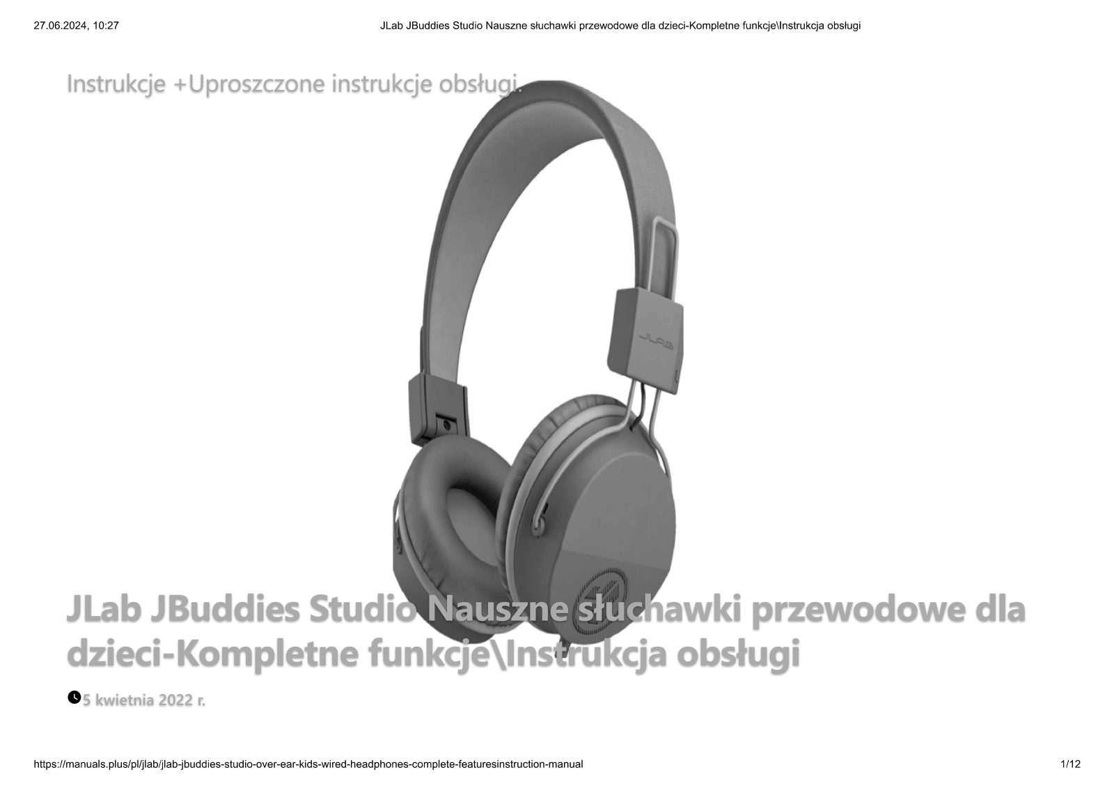 JLAB JBuddies Studio User guide - ManualMachine.com