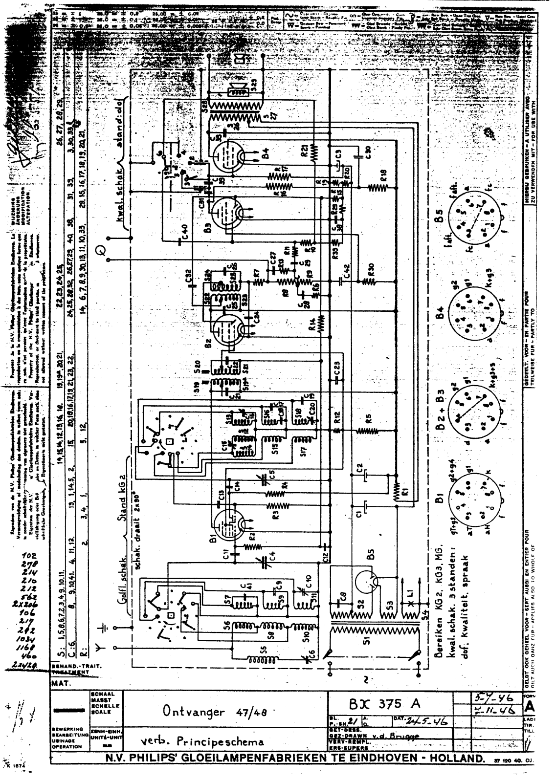 Philips BX375A-S1 Schematic