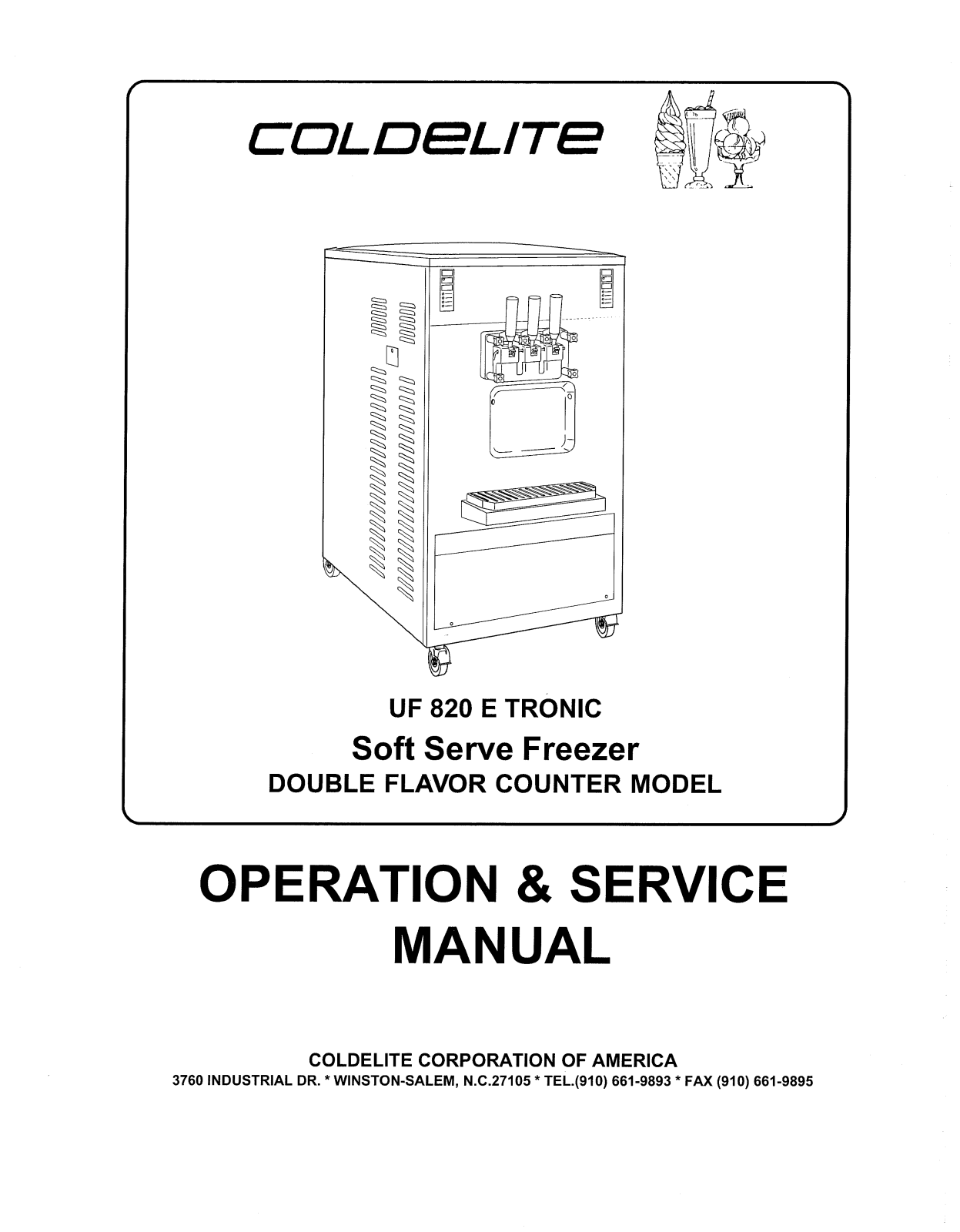 Carpigiani UF 820 E TRONIC Installation Manual