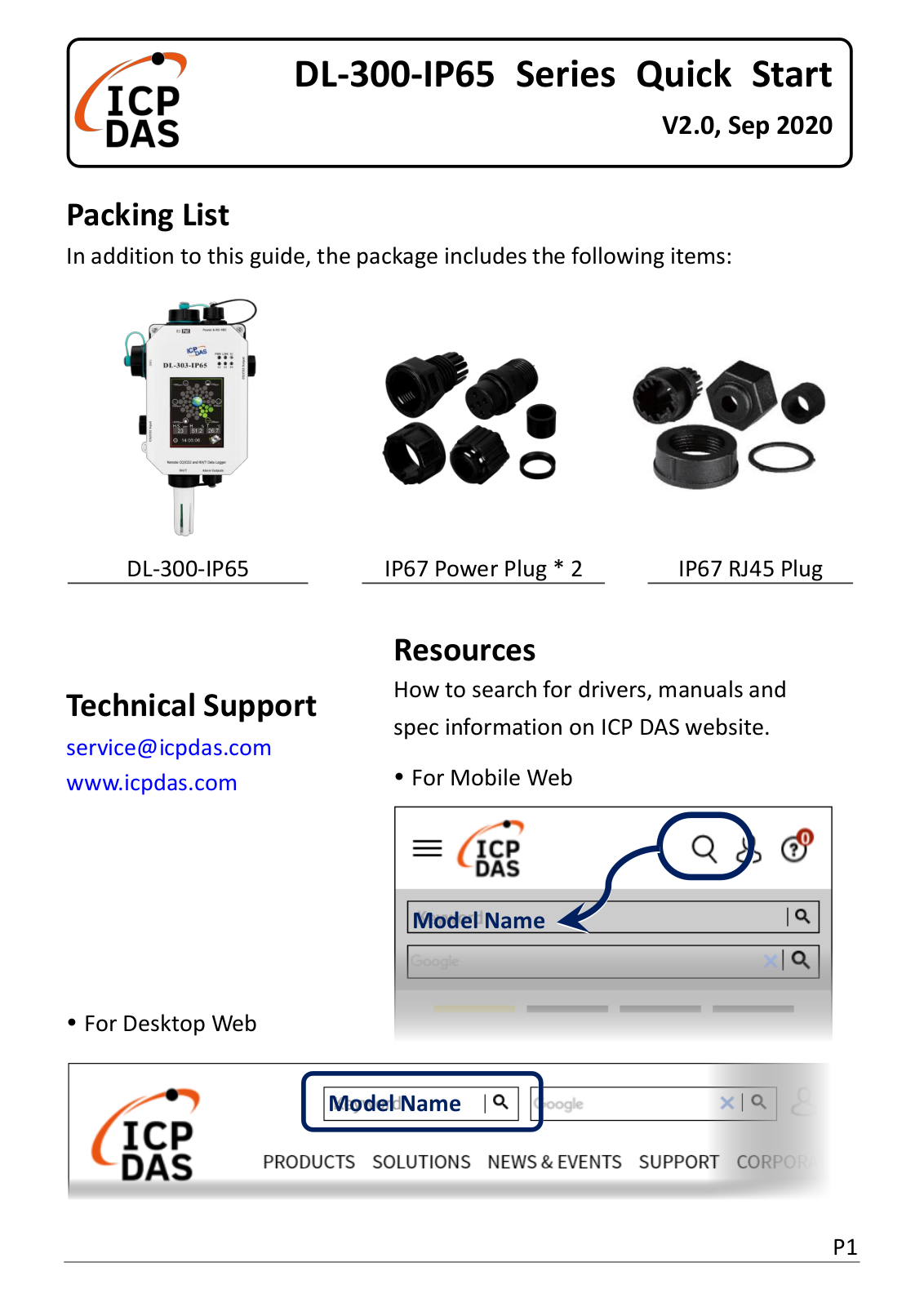 ICP DAS DL-300-IP65 Quick Start Guide