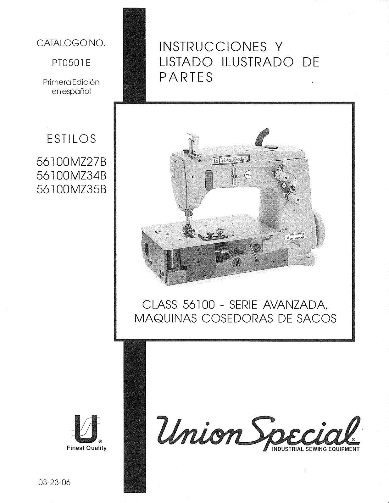 Union Special 56100Z27B Parts List