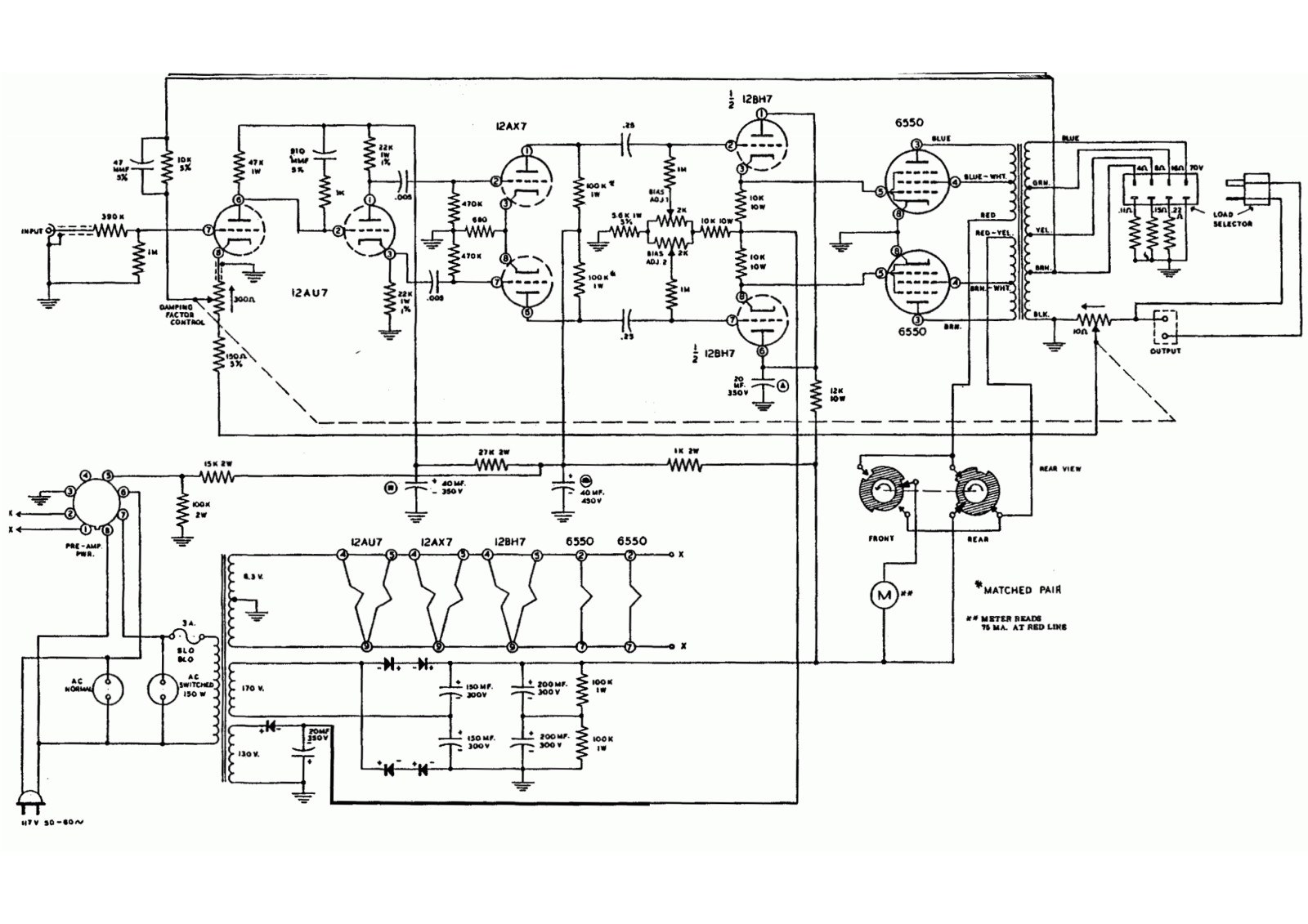 Heathkit w6 schematic