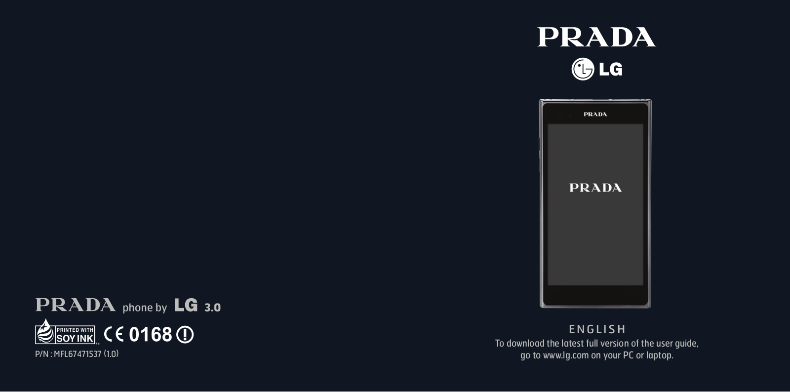 LG PRADA 3.0 User Manual
