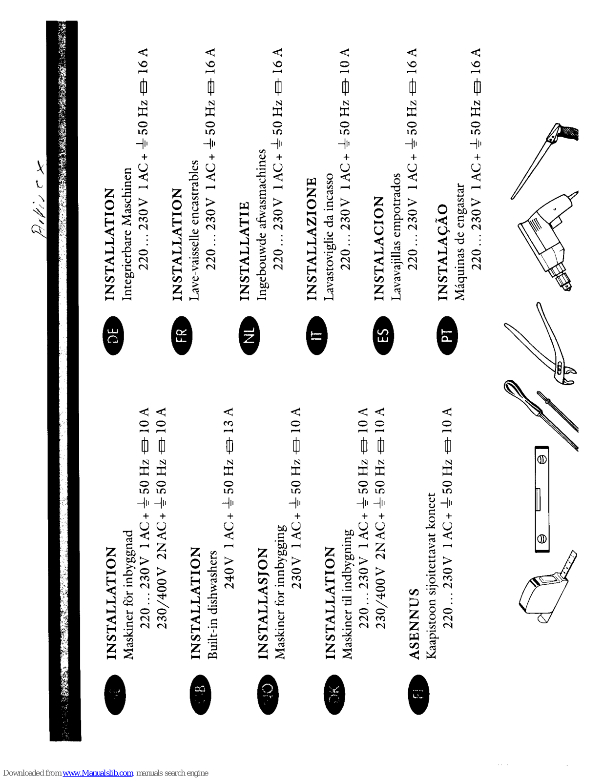 JUNO GSI500B, GSI500W Installation Manual