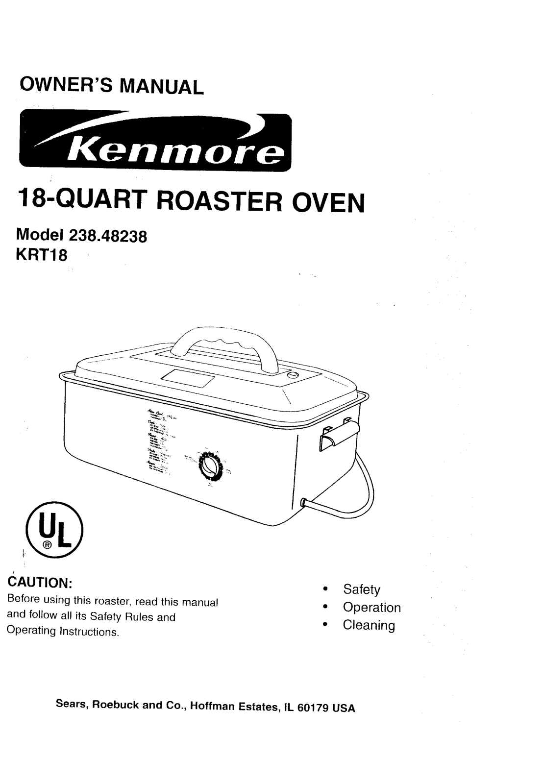 Kenmore Roaster oven 238.48238 Owner's Manual - ManualMachine.com