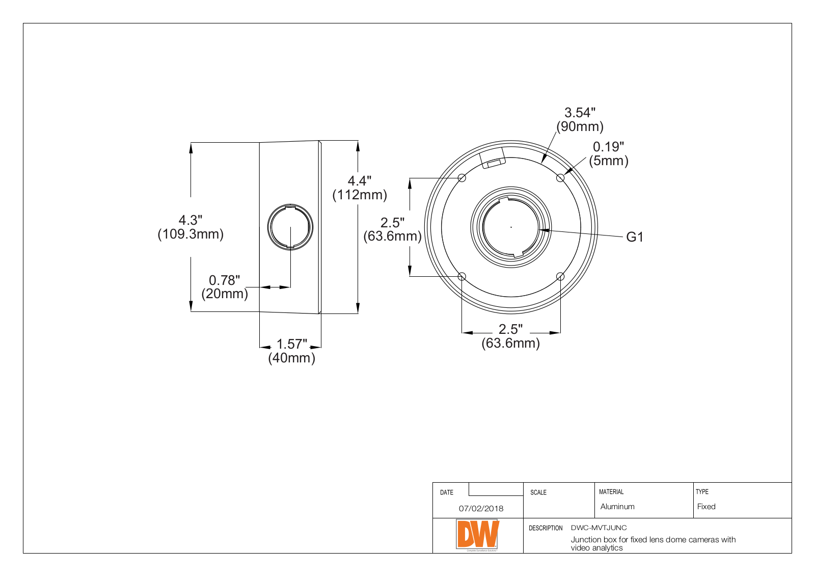 Digital Watchdog DWC-MVTJUNC Specsheet