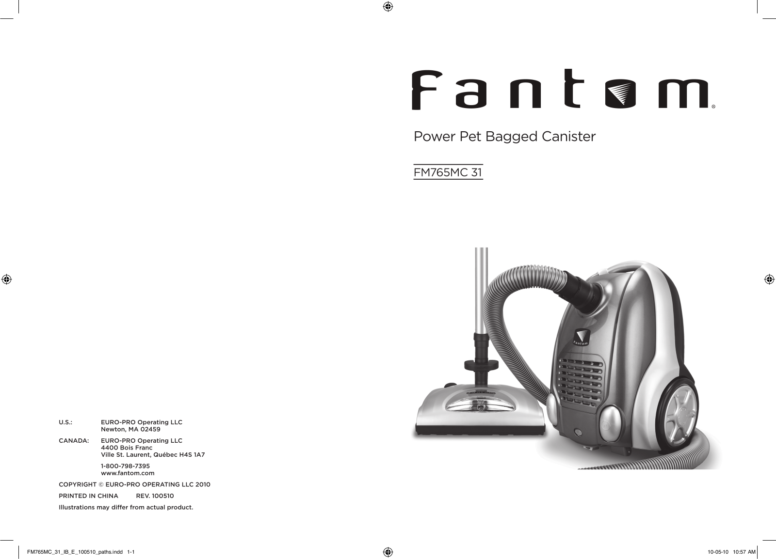 Fantom Vacuum FM765MC User Manual