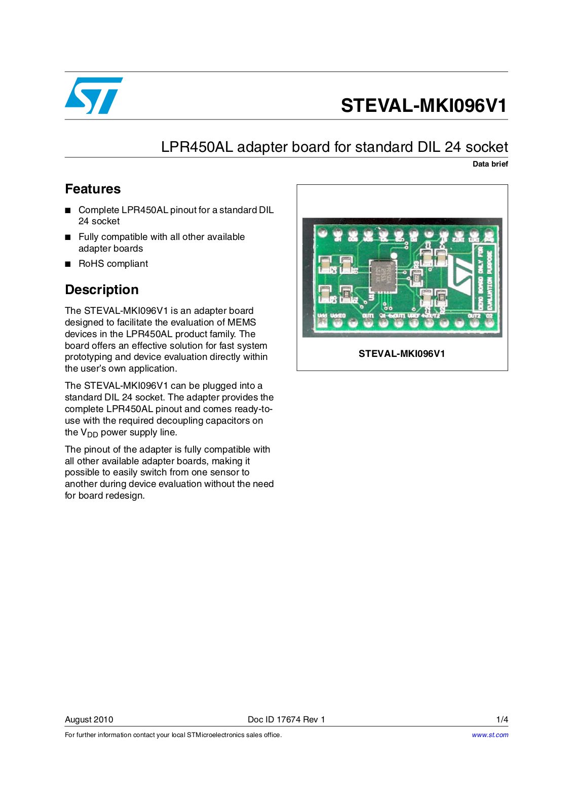 ST MKI096V1 User Manual