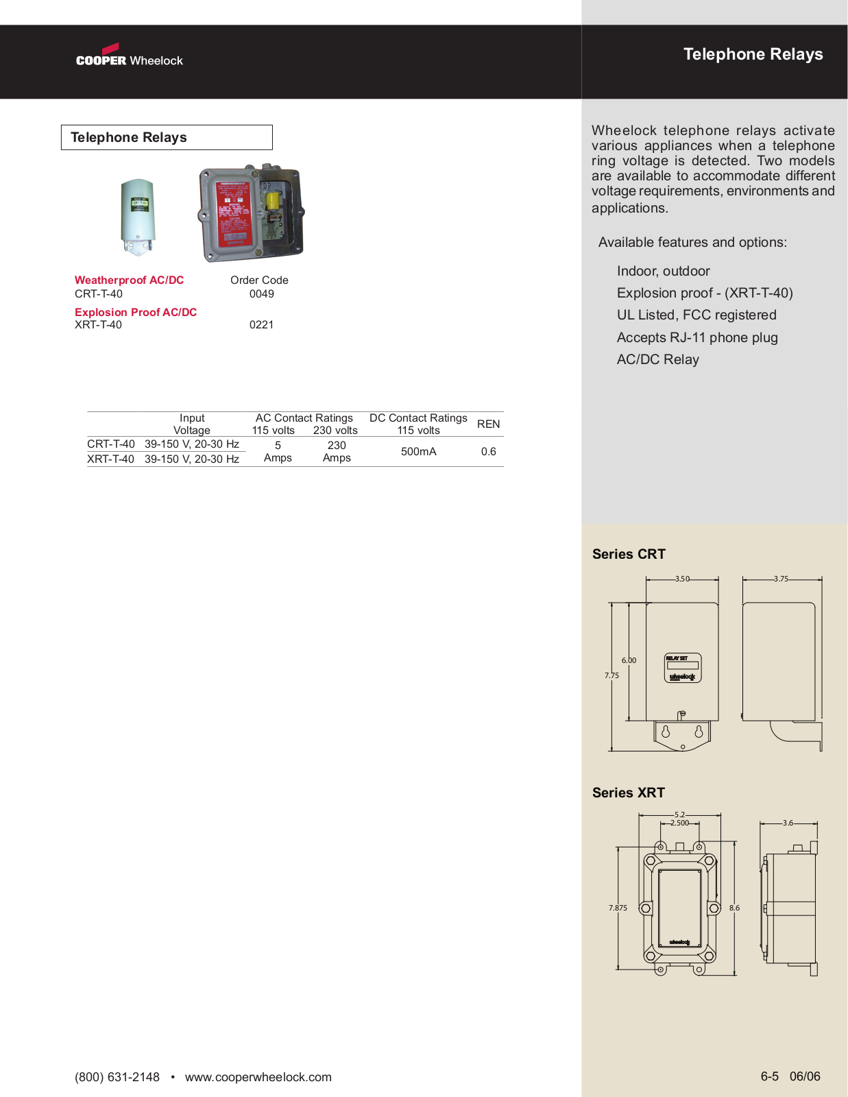 wheelock CRT-T-40, RX-1419 Service Manual