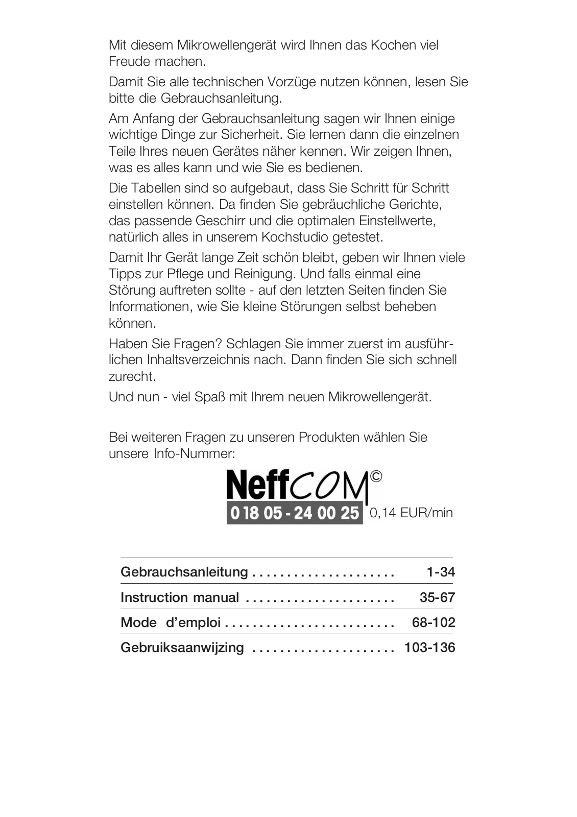 NEFF H5470S0, H5430S0GB, H5430N0GB, H 5470 A0, H 5470 User Manual