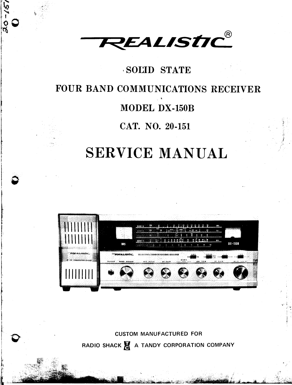 Realistic DX-150-B Service manual